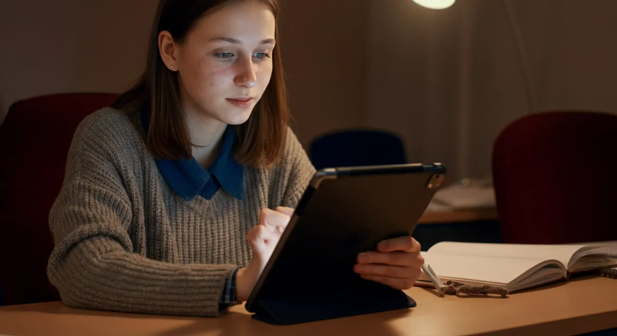 Studentka zachwycona nową estetyką modelu Claude Opus