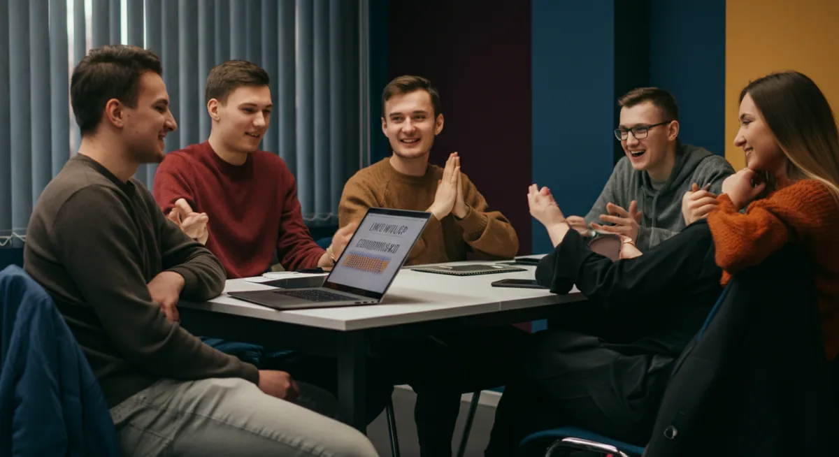 Grupa studentów zrzeszona w kole naukowym