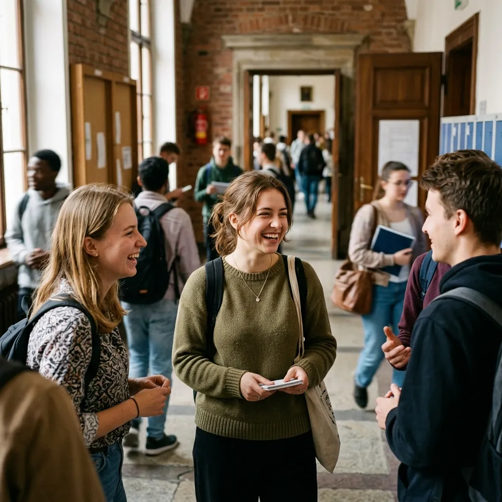 Studenci pracujący nad rozwiązaniami